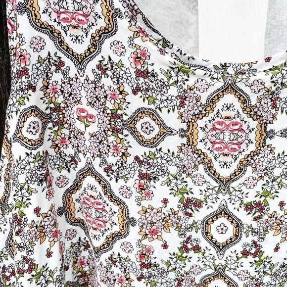 Pleione Layered Floral Sleeveless Blouse Size Sm - Picture 5 of 5